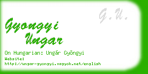 gyongyi ungar business card
